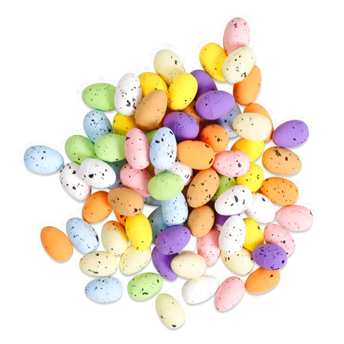 BDSJBJ 100PCS Easter Eggs,Colorful Easter Eggs Speckled Foam Easter Eggs Painted Easter Egg Easter Ornaments for Kids Gift Toy Easter Home Party Decoration