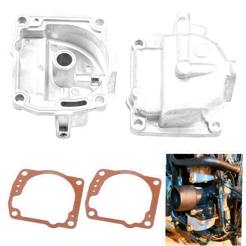 ZHONGXIA 2 Pack Upgrade Material 433000 766418 Float Chamber Carburetor Bowl & 335070 Gasket Compatible With Johnson Evinrude 90-100-105-115-135-150-175Hp