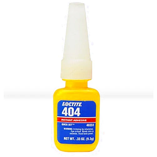 Loctite 404 General Purpose Quick Set Rubber Instant Adhesive, 3500 psi Tensile Strength, 0.333 oz Bottle, Clear