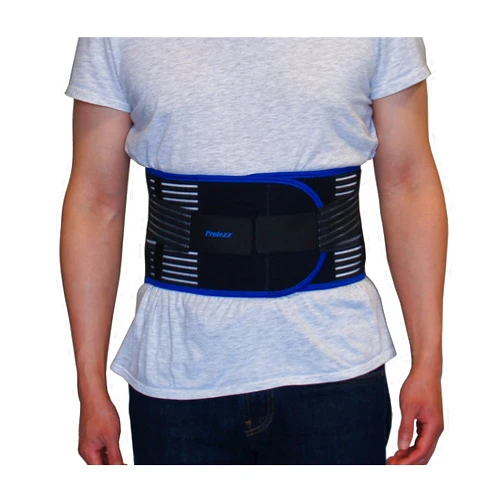 Protexx Waist Brace with Aluminun Alloy Stays, Black