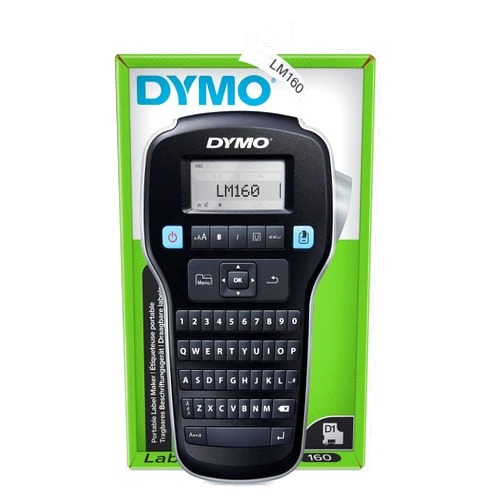 Dymo LabelManager 160 Label Maker | Handheld Label Printer with QWERTY Keyboard | Includes Black & White D1 Label Tape (12mm) | for Home & Office
