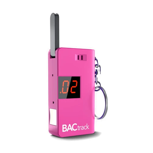 BACtrack Keychain Breathalyzer (Pink) | Ultra-Portable Pocket Keyring Alcohol Tester for Personal Use
