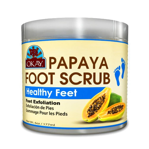 OKAY Papaya Foot Scrub 6oz / 177ml