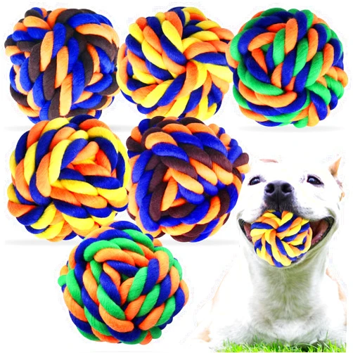 VVTUOFLY 3.6inch Dog Balls for Aggressive Chewers, 6 Pack Heavy Duty Rope Dog Toys for Large Dogs, Durable Dog Chew Toys with Tougher Twisted for Medium Large Dogs Training and Dental