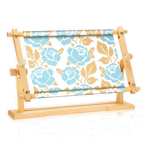 Yookeer Adjustable Embroidery Stand Hands Free Embroidery Hoop Stand Wooden Embroidery Frame Rotated Cross Stitch Stand Embroidery Hoop Holder for Arts Crafts Sewing Needlework Supplies