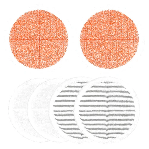 GFRED 6 Pack Mop Pads Replacement Compatible with Bissell Spinwave Mops 2124 2039 2037 2039A Series Steam Mop Pads for Bissell Spinwave Hard Floor Cleaning Kits 2 Soft Pads, 2 Scrubby and 2 Heavy Scrub Pads