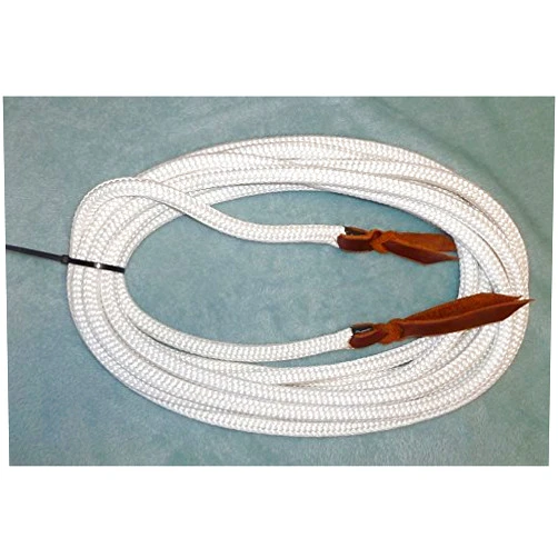 Big Sky Tack and Snacks Horse Tree Line Rope Mecate Rein 22' White or Black