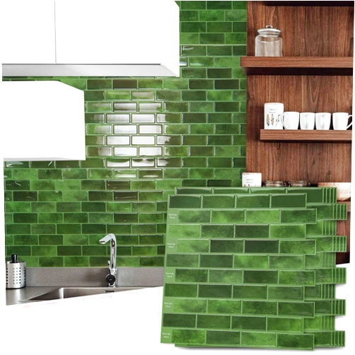 Art3d 10-Sheet Kitchen Backsplash Tiles Peel and Stick, Self Adhesive Wall Tile Sticker for Kitchen Island Bathroom Laundry Room RV Renter 12