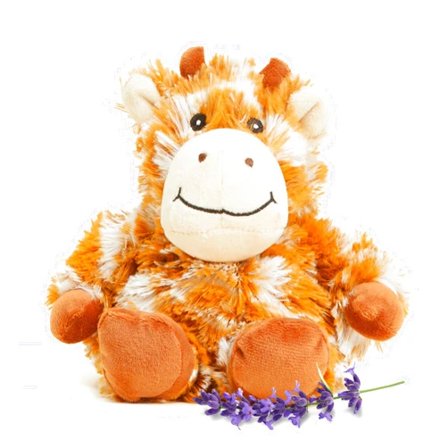 warmies Junior Microwavable & Weighted Stuffed Animals, Giraffe - Heated Stuffed Animal Plushie for Warmth & Comfort - Cute Soft Plush Toys for Adults & Children (Boys, Girls, Babies & Toddlers)