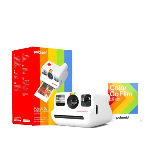 Polaroid Go Generation 2 - Mini Instant Camera + Film Bundle (16 Photos Included) - White (6282)