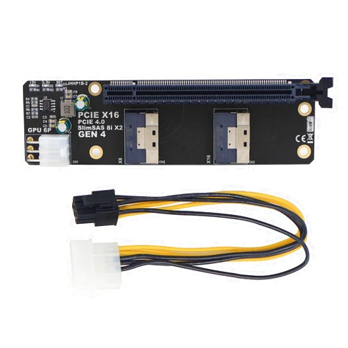 KASFDBMO 2 SlimSAS To PCIE X16 Slot Adapter Board Replacement Spare Parts Accessories For Card Graphics