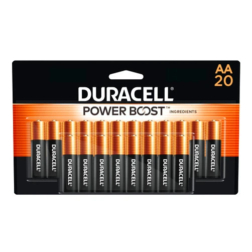 Duracell Coppertop AA Batteries with Power Boost Ingredients, 20 Count Pack Double A Battery with Long-lasting Power, Alkaline AA Battery for Household and Office Devices