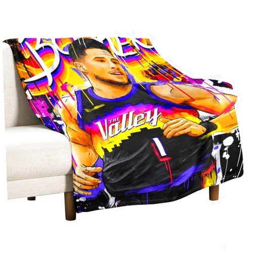 Generic Devin Booker Basketball Blanket Sports Star Blanket Lightweight Christmas Fan Gift Party Decoration Bedroom Throw Blanket 40x50 inch