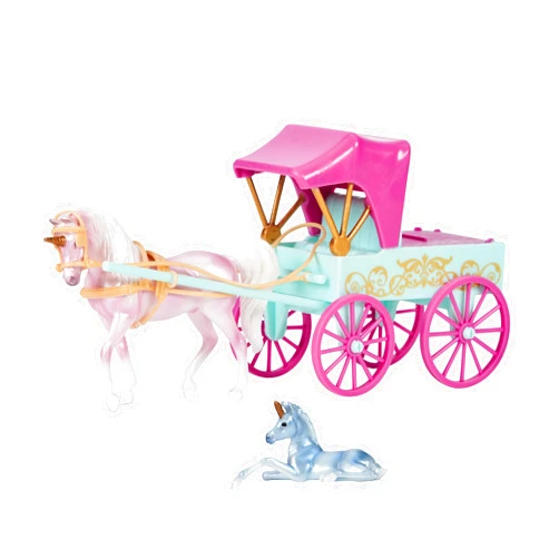 Breyer Horses Stablemates Series | Unicorn Magic Carriage and Foal | B-SM-10666