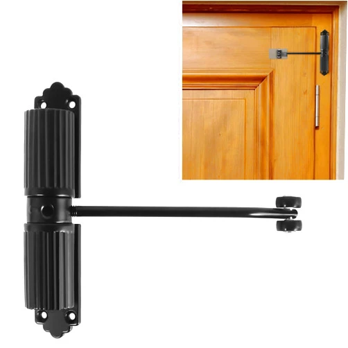 JOHALXER Double Spring Door Closers-Automatic Door Closer,Adjustable Tension Door and Easy Install Auto Door Closer for Self-Closing, Perfect for Home Use(Black)