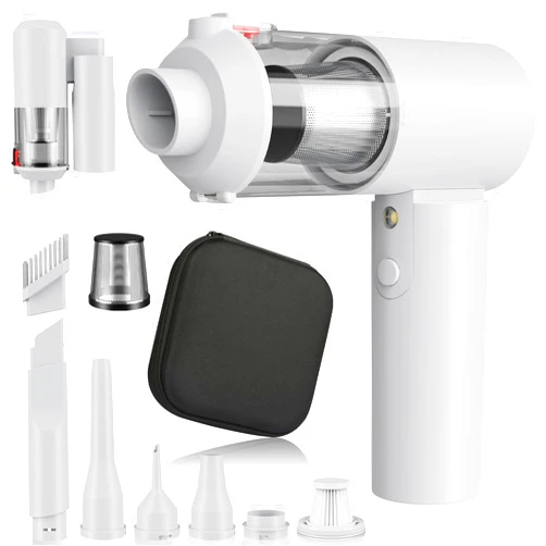 Tkkich Airifypro Vac V2 - Portable Air Blower/Car Vacuum Cleaner High Power 14500PA Handheld Vacuum Cordless White Color