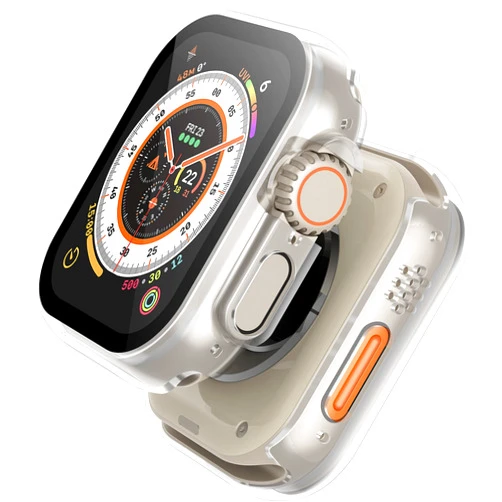 Roity [2 Pack] Roity 49mm Case Built in Tempered Glass Screen Protector Compatible for 2022 New Apple Watch Ultra 49mm, Ultra-Thin Shockproof Hard PC Full Protective Cover for iWatch, Transparent