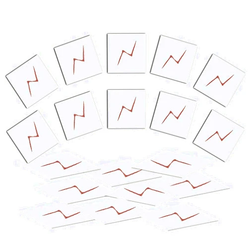YoHold Wizard Tattoos Temporary,Lightning Bolt Scar Tattoos Sticker for Halloween, Magical Costumes Party Supplies Decorations, 24 PCS