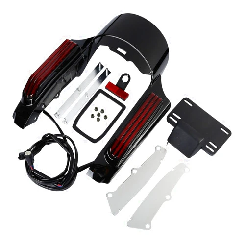 XFMT Motorcycle Rear Fender Fascia Kit W/Red Lens Brake Running Turn Signal LED Light For Harley Touring CVO Road King Street Glide Road Glide Elecra Glide Ultra Classic '14-'23