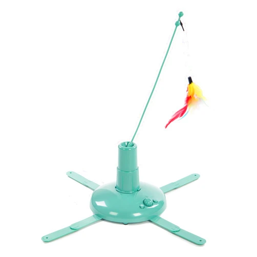 SmartyKat Loco Motion Electronic Motion Teaser Wand Cat Toy, Battery Powered - Blue, One Size