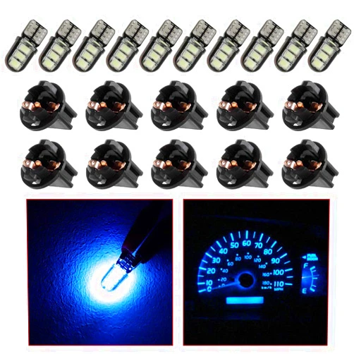 CCIYU Error Free T10 LED Bulb, Super Bright:Ice Blue 194 LED Bulb Twist Lock Socket For Instrument Panel Gauge Cluster Dash Light