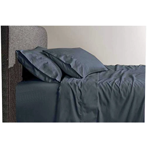 S.V. CREATIONS 600 Thread Count Best Bed Sheets 100% Egyptian Cotton Sheets - Dark Grey King Sheets for Bed, Fits Mattress Upto 15'' Deep Pocket, Soft 4 Piece Sheet Set