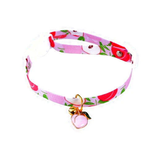 Entaifeng Cat Collar with Bell Pendant Small Dogs Bow Tie,Pet Girl Teacup Chihuahua Yorkie Clothes Costume Outfits Accessories,Adjustable (S, Peach)