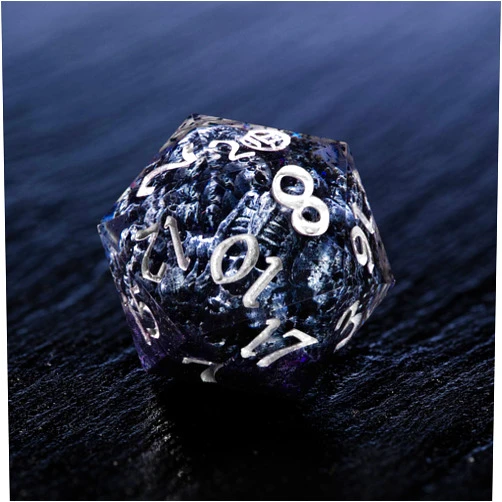 DICEBELL Dice Set – Dark Necromancer Polyhedral Dice with 3D Miniatures Inside – Sharp Edge Resin DND Dice Set with Undead Army, Skull Sphere & Gothic Design – Perfect for Tabletop RPGs, Dungeons & Dragons.
