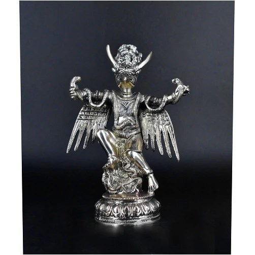 Whitewhale White Whale Brass Lord Garud Dev Idols | Garuddev Statues | Lord Garuda| Garuda Brass Idol| Garuda Statue| Garud Dev Murti | Garuda Idol,Gold, 8.5 Inch