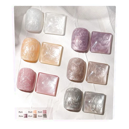 VERONNI Pearl Gel Nail Polish Kit -6Pcs Glitter Shell Thread Gel Nail Polish Soak-off Drawing Mermaid Gel Nail Polish Manicure Set DIY Design Nail Art(PL-6pcs)
