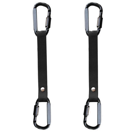 RUZUO Fence Hooks for Baseball Bag, Softball, Camping, Multifunctional Carabiner Hanging Backpack, Water Bottle (Black) (2)