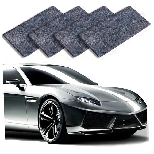 PEKOIU Nano Sparkle Cloth for Car Scratches (4 PACK),2024 Nano Sparkle Cloth Car Scratch Remover Cloth Upgrade, Multi-Purpose Nano Magic Cloth Easy to Repair Small Scratched Water Spots for All Car