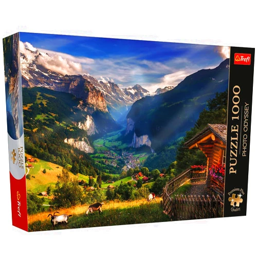 Trefl Lauterbrunnen Valley, Switzerland 1000 Jigsaw Puzzle Premium Plus Photo Odyssey 27