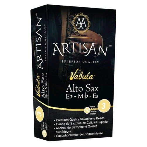 Artisan Alto Saxophone Reeds. E flat. Premium Quality. Strength 3, Box of 10. Durable, Long Lasting, made w/Best Grade Cane for a Full Sound.
