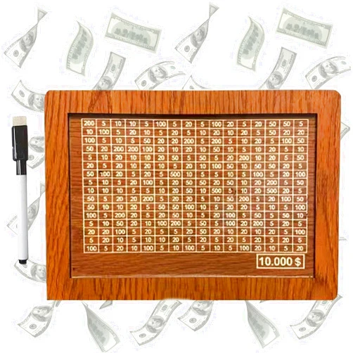 MQQ Piggy Bank for Adults Kids, Cash Vault Wooden Savings Box, 2024 NEW Wooden Money Saving Box with Money Target and Numbers, Savings Challenges Money Box, Cash Saver Box with Marker Pen