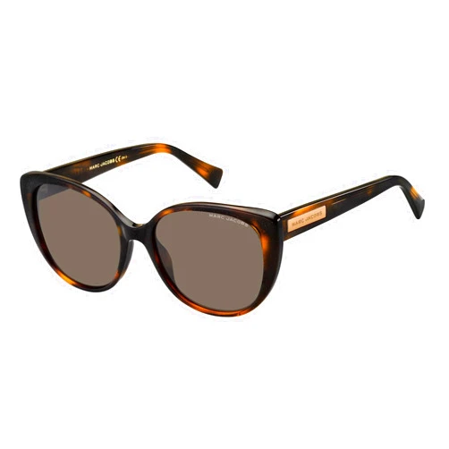 Marc Jacobs Women's Marc 421/S Cat Eye Sunglasses, Havana Brown Gold/Gray, 54mm, 18mm
