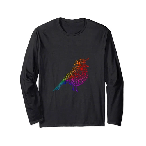 The Artaway Rainbow Songbird Long Sleeve T-Shirt