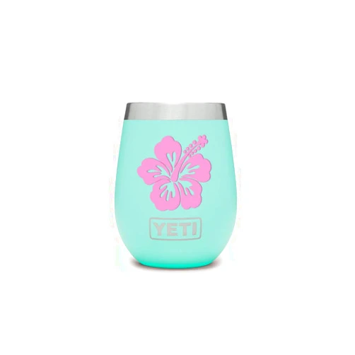 ViaVinyl Hibiscus Flower vinyl decal/sticker. Great for Yeti and RTic Rambler Tumbler mugs, crafting, windows, cell phones, macbooks and more! (Pink)