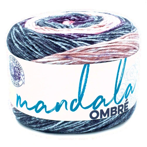 Lion Brand Yarn Mandala Ombré Yarn with Vibrant Colors, Soft Yarn for Crocheting and Knitting, Felicity, 1-Pack