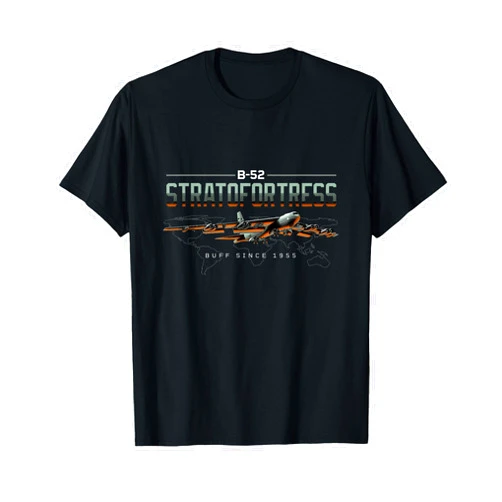 The Warbird Collection Military Aircraft B-52 BUFF Since 1955 Global Reach T-Shirt