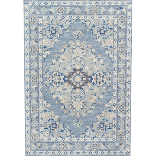 Momeni Anatolia Medallion Blue Area Rug 5'3