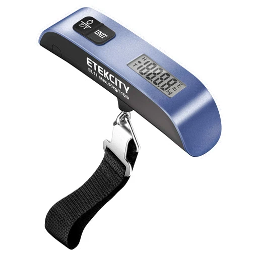 Etekcity Luggage Scale, Digital Portable Handheld Suitcase Weight for Travel with Rubber Paint, Temperature Sensor, 110 Pounds, Battery Included