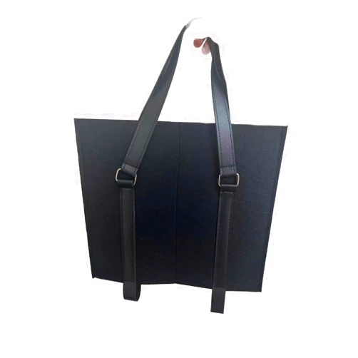 Rubellen Bottle Wine Tote,Fabric Bottle Wine Carrier Bag Perfect Wine Lover's or Wedding Gift (Two-Black)