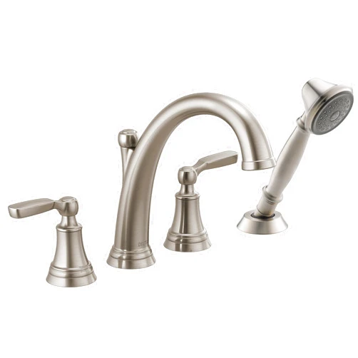 Delta Faucet T4732-SS Woodhurst Roman Tub with Handshower Trim, Stainless (Valve sold separately)