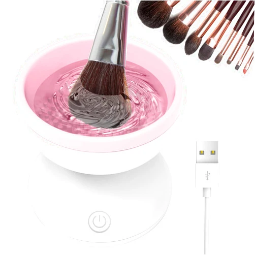Luxiv Electric Makeup Brush Cleaner Newest Design, Luxiv Wash Makeup Brush Cleaner Machine Fit for All Size Brushes Automatic Spinner Machine, Painting Brush Cleaner
