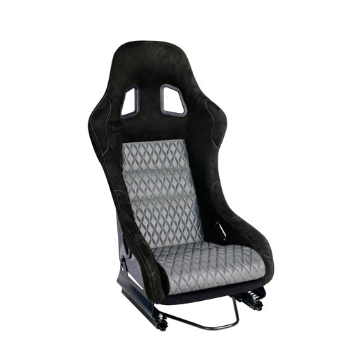 Jiabeir Size M Piece Jiabeir Bucket Seat Universal Racing Seat Prisma Seat Silver Mesh Shiny Fabric With Dual Lock Sliders For Driving Simulator Cockpit Use