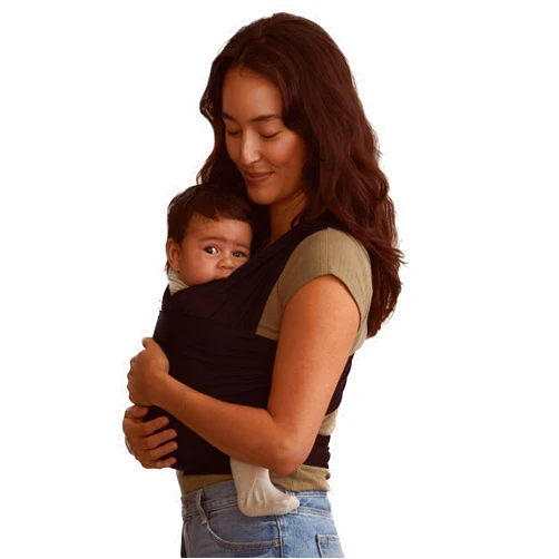 Solly Baby Wrap Carrier, Lightweight Hands-Free Baby Sling Carrier Newborns to Toddler, Infants 8-25 Lbs., Baby Registry Must Have, Baby Carrier Wrap, Newborn Baby Essentials, Black