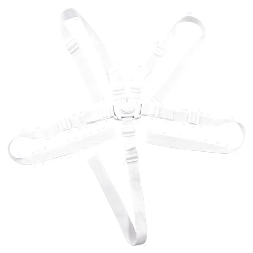 LiXiongBao High Chair Straps,Adjustable 5 Point Harness Seat Belt Safety Strap Belt,Universal Baby Safe Belt Holder for Most 5 Point High Chairs,Stroller Pram Buggy Pushchair(White)