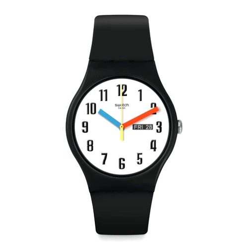 Swatch ELEMENTARY Unisex Watch Black(Model: SO29B705)