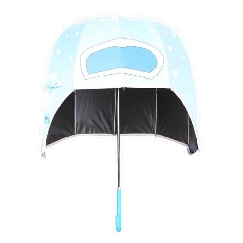 Bewinner UV Resistant Sun Umbrella with Cute Helmet Design - Windproof Rainproof Helmet Shaped Dome Umbrella Bubble Umbrella Coverage for All Seasons